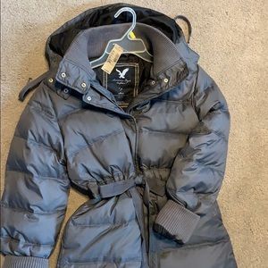 grey american eagle coat